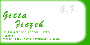 gitta ficzek business card